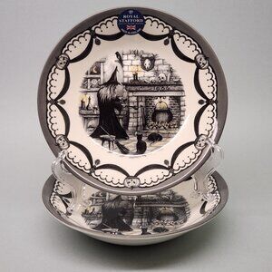 Set of 2  Cereal Bowls - Royal Stafford Haunted Home Halloween China
